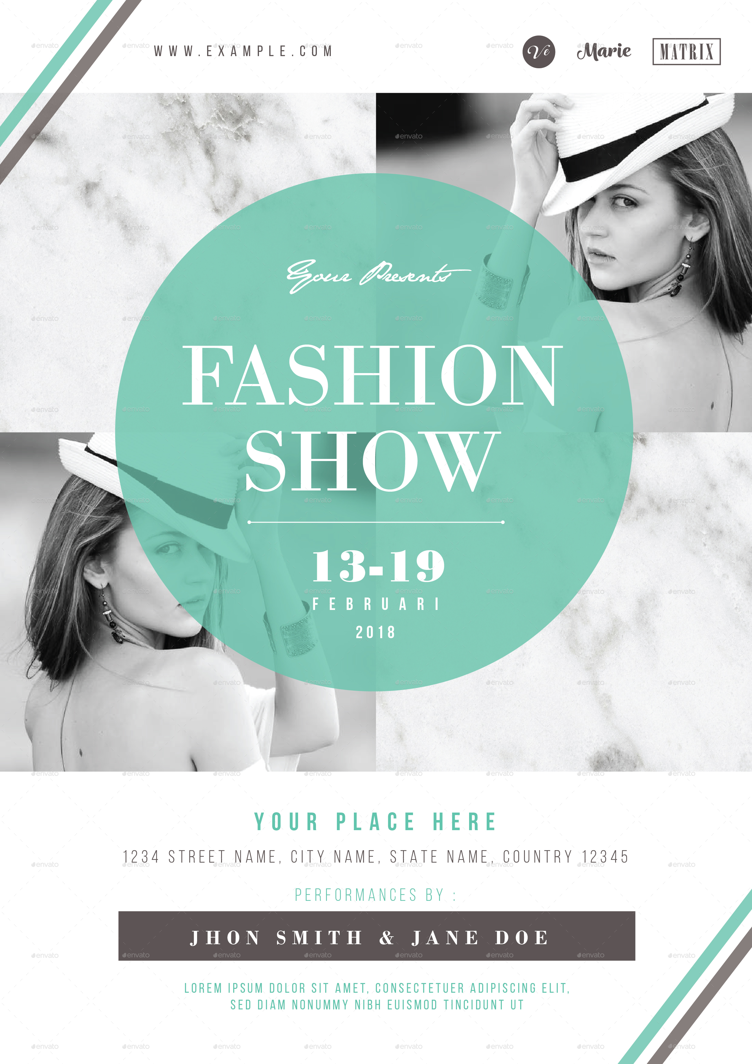 Fashion Show Flyer 01 By Vectorvactory Graphicriver